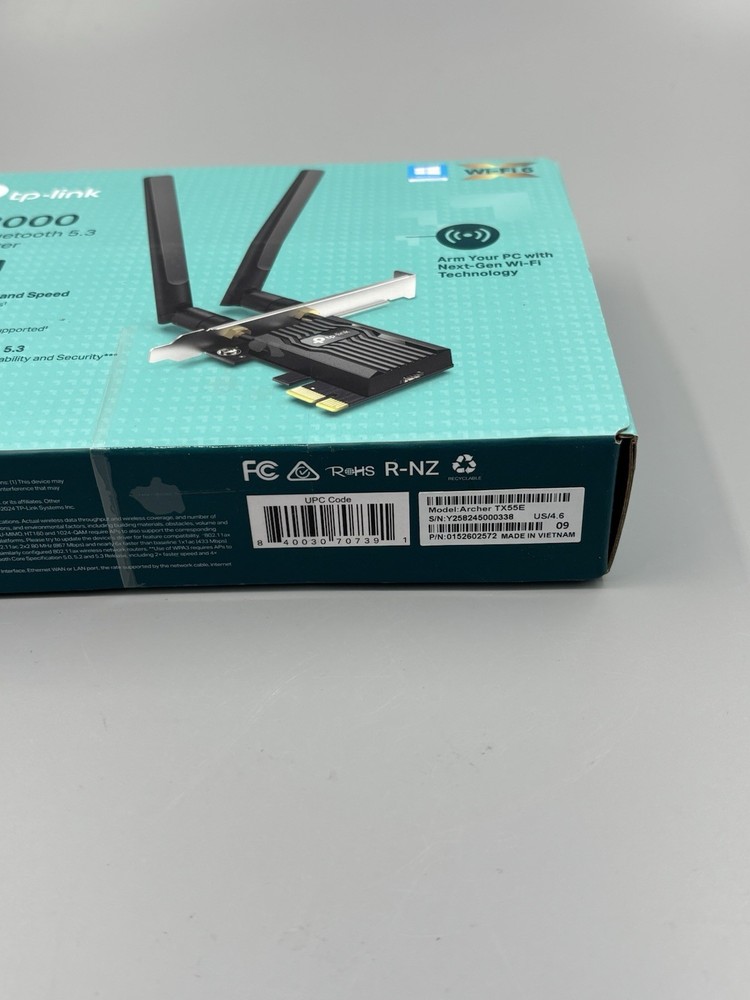 TP-LINK Archer TX55E AX3000 Wi-Fi Bluetooth PCIe Adapter