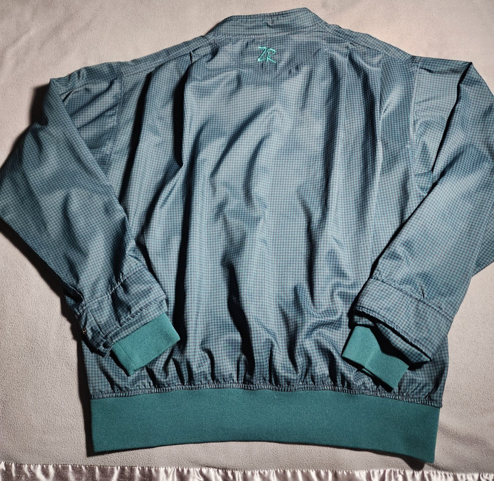 Zero Restriction Jacket Men XL Green Windbreaker Pullover Lightweight Golf USA