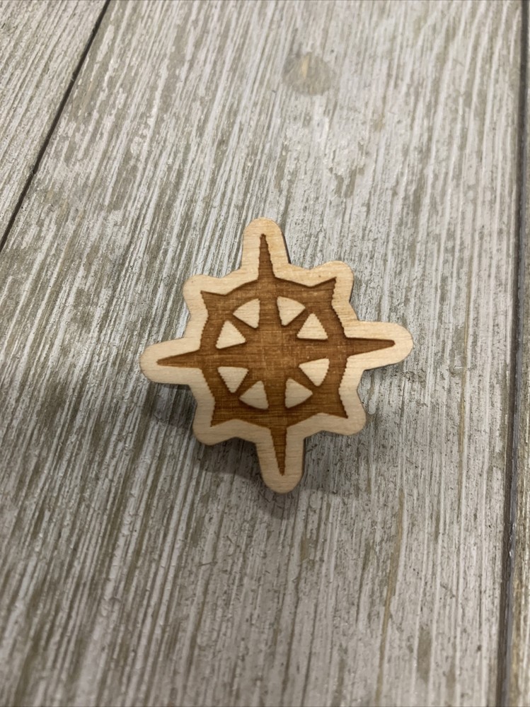 Wooden Compass Pin