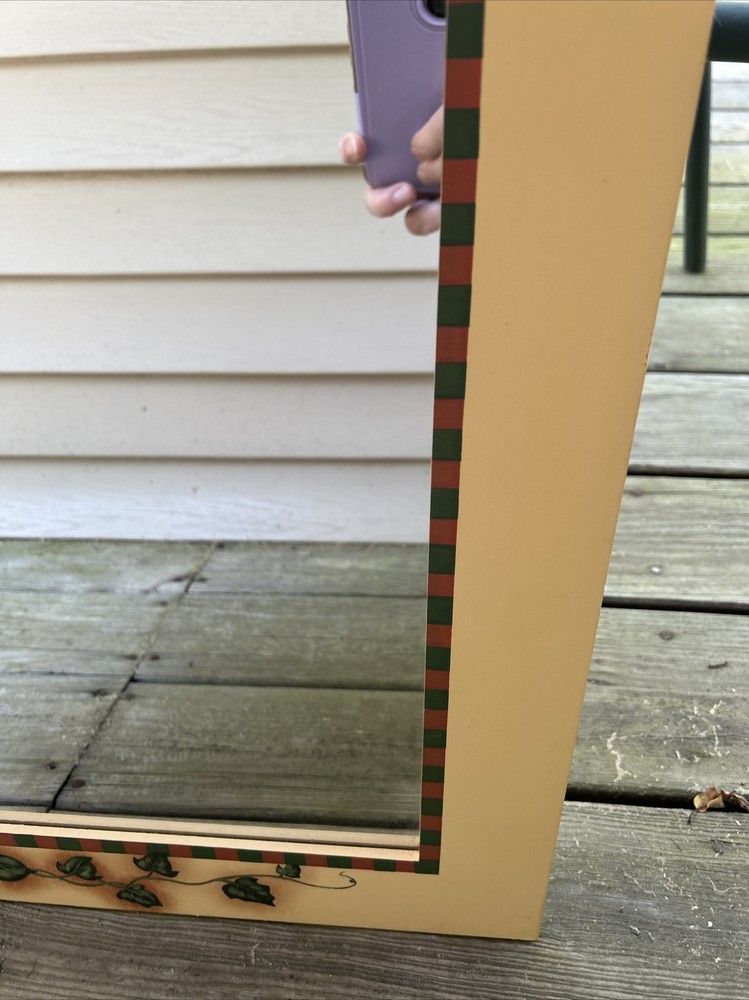 Hanging decorative fall mirror with pumpkins (nd)
