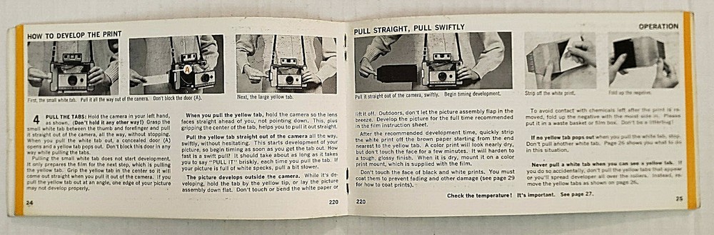 Polaroid Automatic 220 Land Camera Users Guide Printed USA 11/66