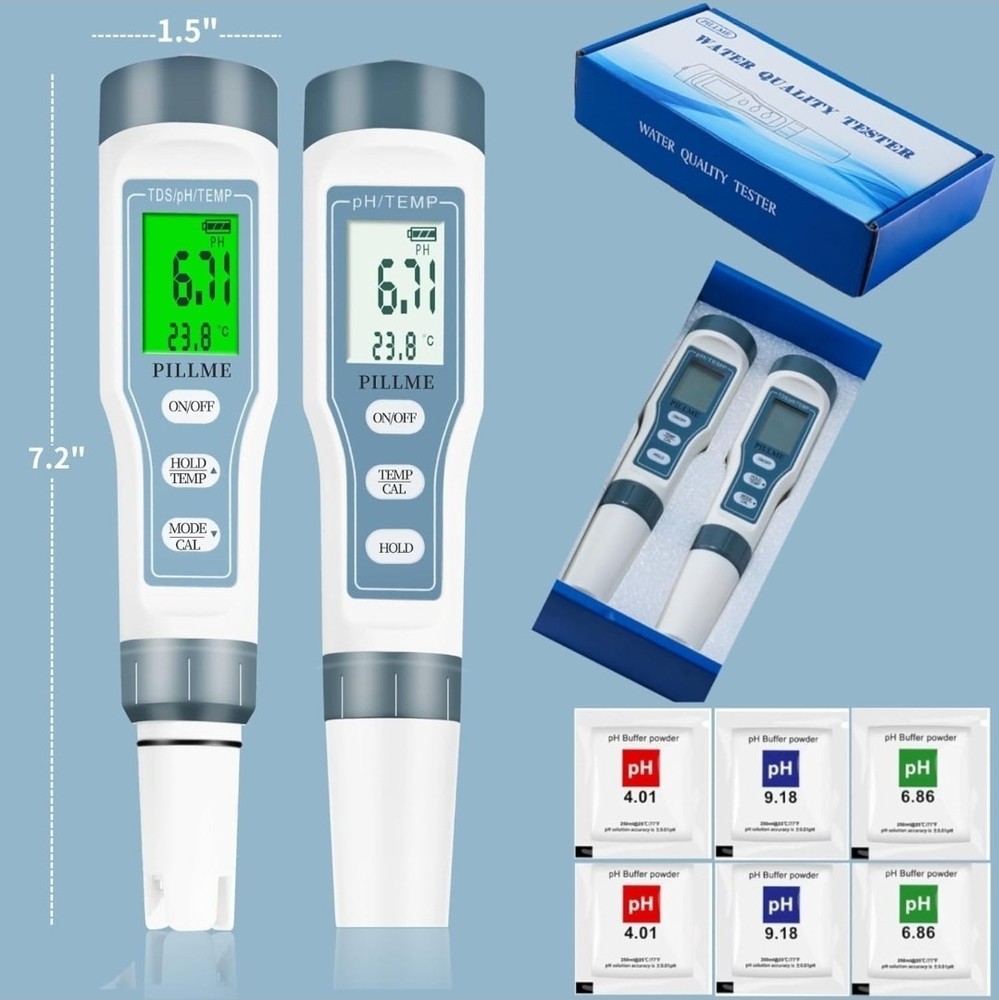 2 Pack- Digital Ph Meter Ph Tester Water Quality Tester