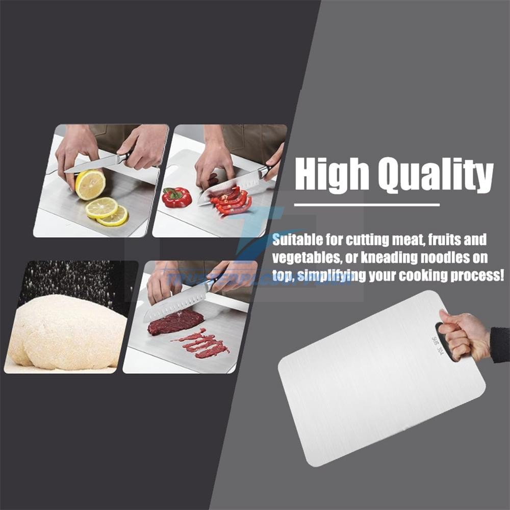2PCS Titanium Coating Cutting Board Double-Sided Kitchen Tool Camping Size M L