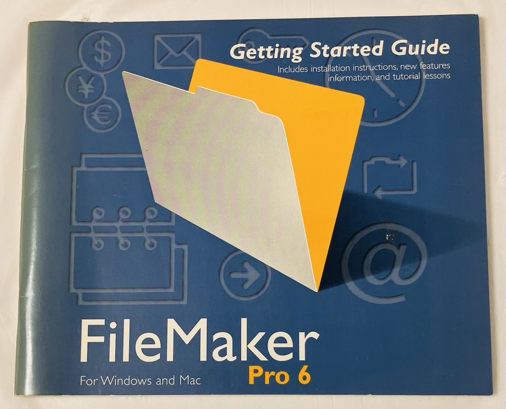 File Maker Pro 6 Getting Started Guide | Vintage User Manual Only | No Software