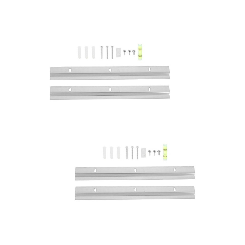 2 Sets Non Trace Picture Hooks Wall Mounting Interlocking Brackets