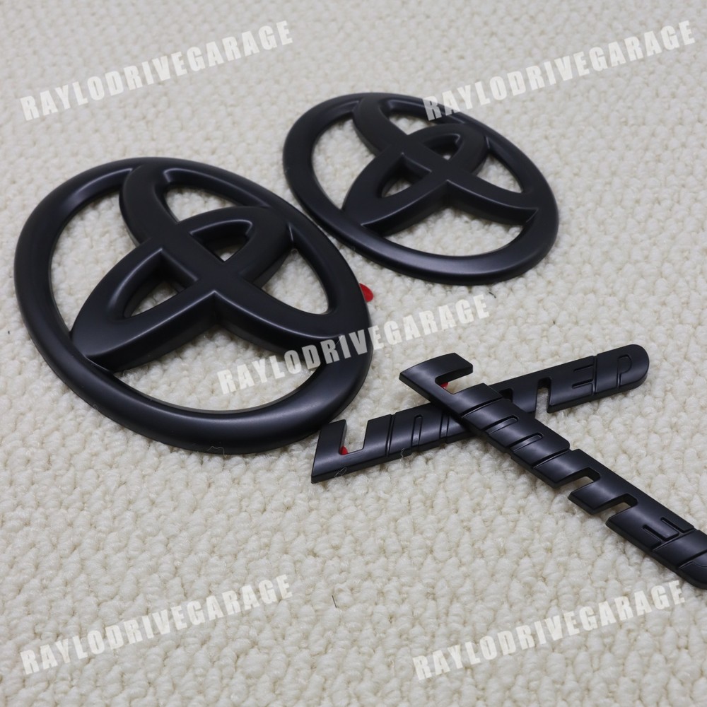 Front Grill Emblem Rear Tailgate Side Overlay Blackout For Sequoia Limited/SR5