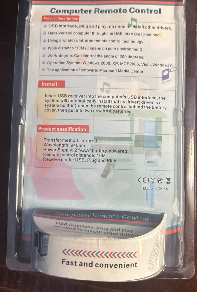 Computer Remote Control Windows 2000 XP/7 USB