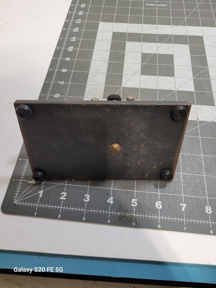 Telegraph Key Mounted On Metal Board Unknown Brand