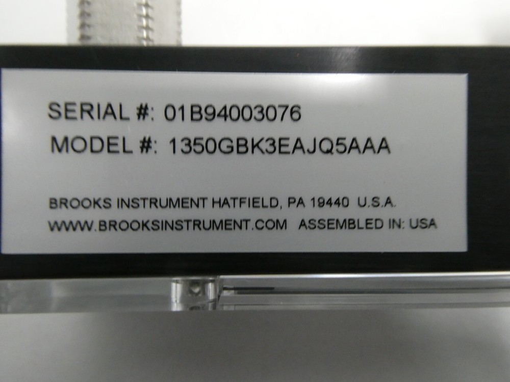 Brooks 1350GBK3EAJQ5AAA Variable Area Flow Meter 2.5-12scfh