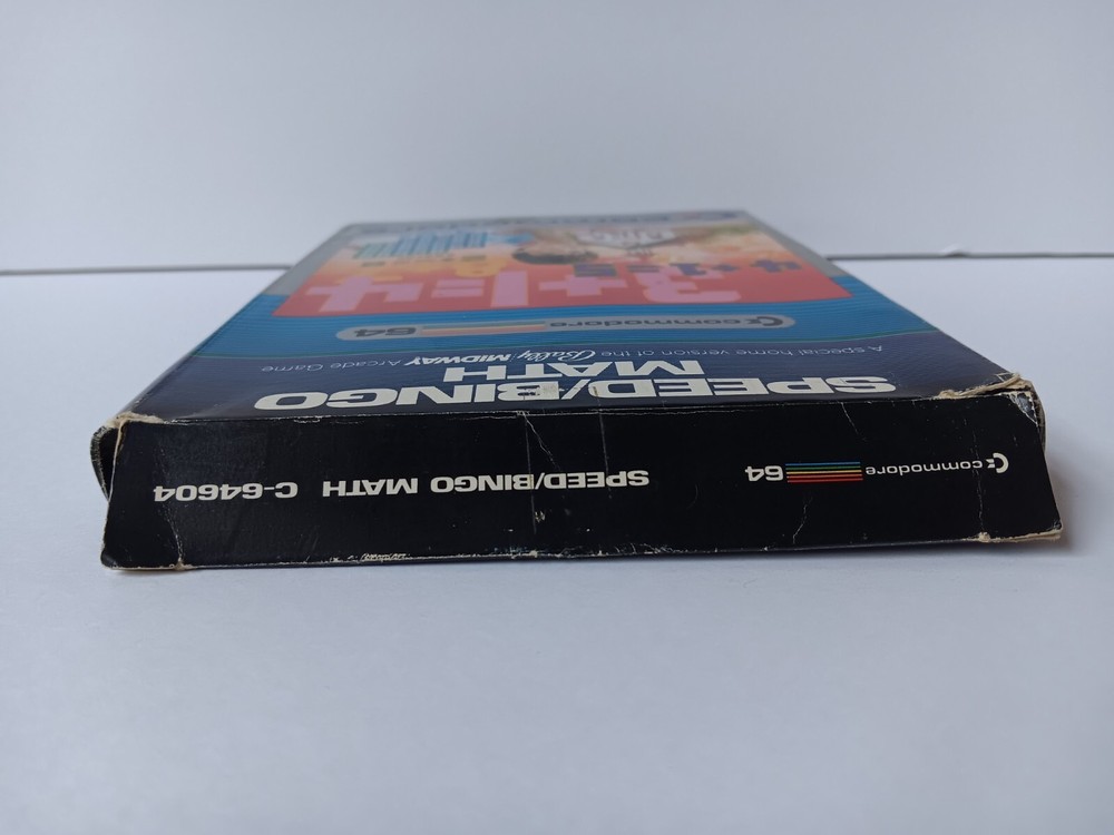 Commodore 64 Speed/Bingo Math Computer Game Cartridge Tested/Works Box Damage