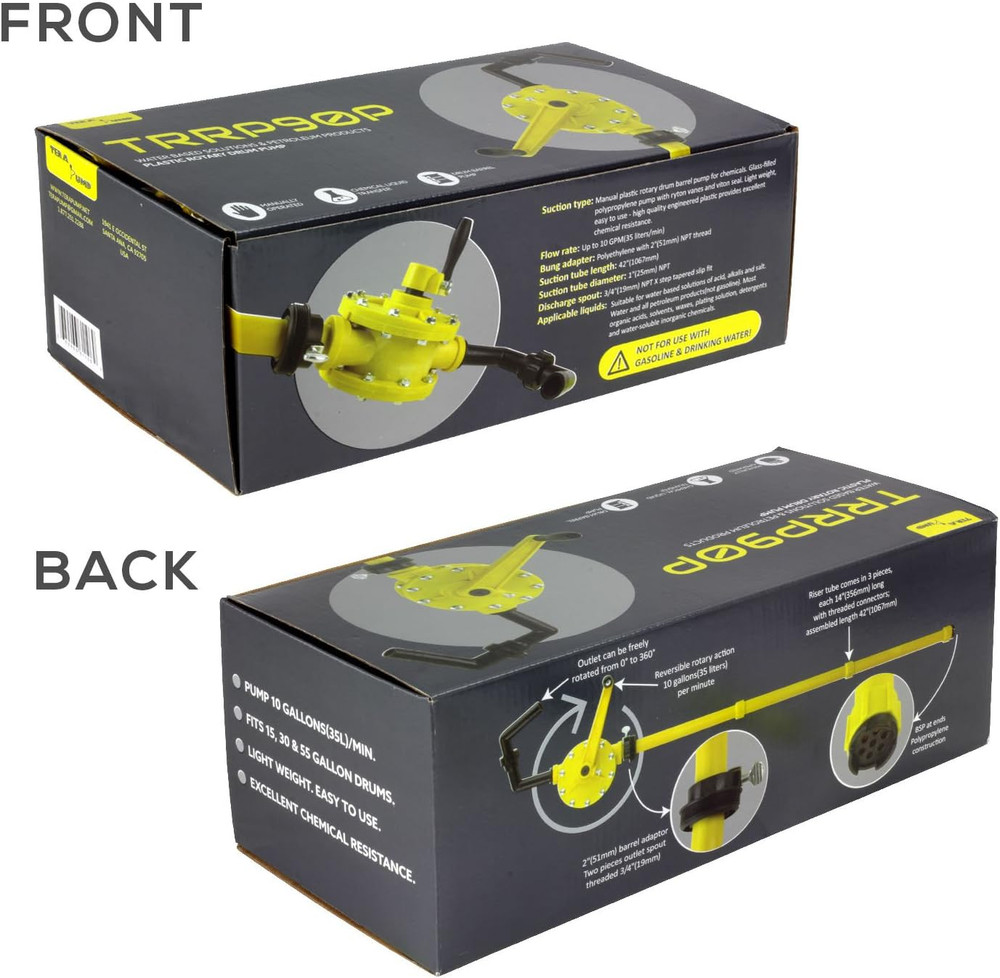 Polypropelene Plastic Rotary 55 Gallon Drum Barrel Pump for Water Based Solution