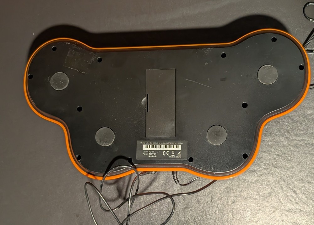 AVATAR PD405 TABLETOP DRUM PERCUSSION PAD w/ Adapter & 2 Pedals