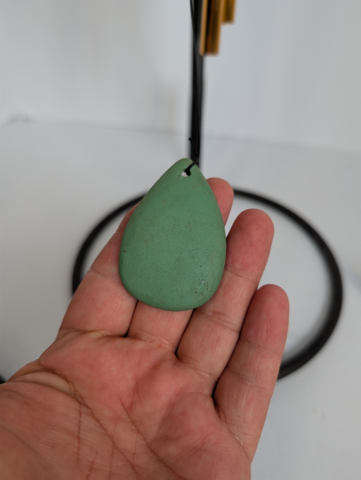 Small Vintage 90s Apple Core Blossom Resin & Copper Wind Chime