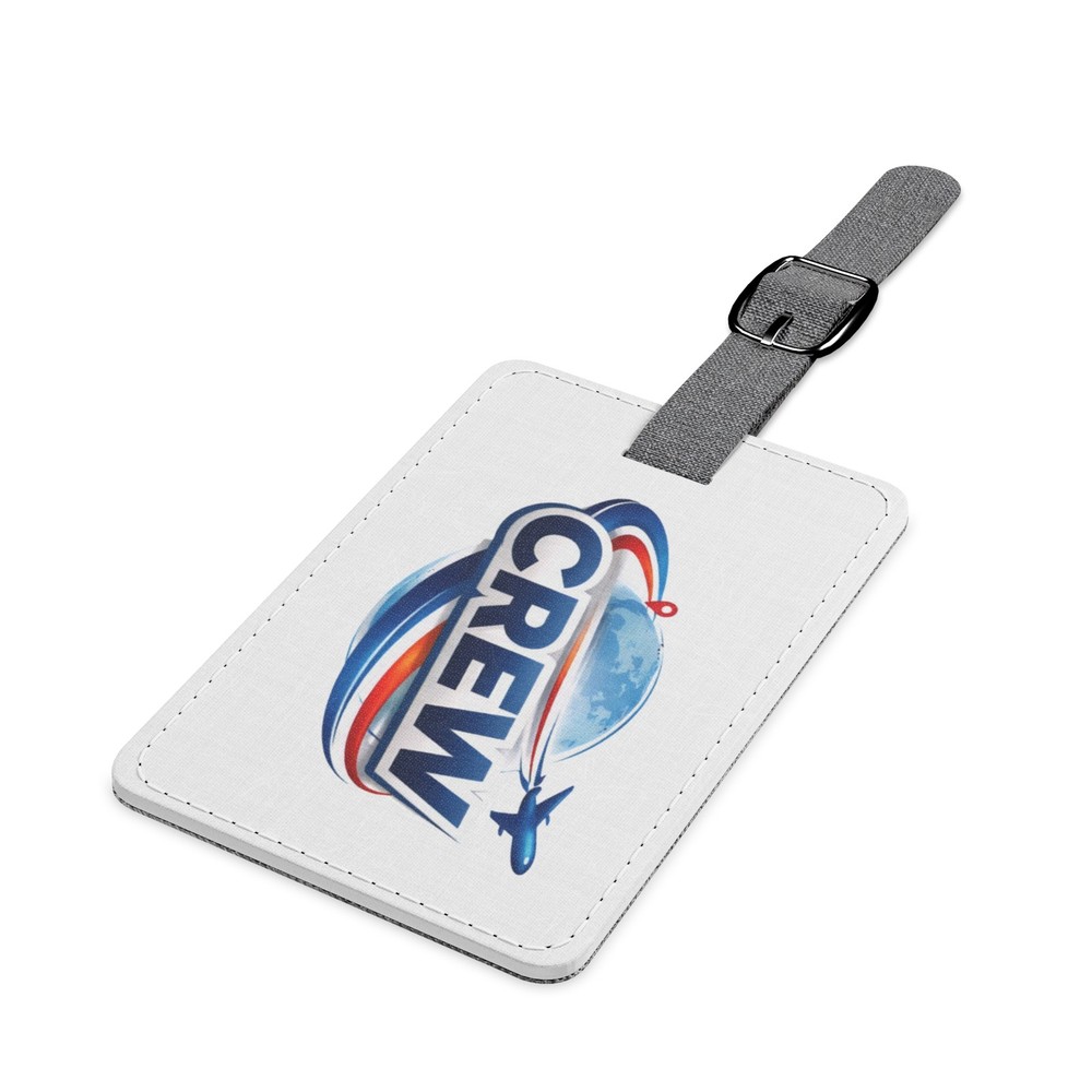 Airline Flight Crew Saffiano Polyester Luggage Tag, Rectangle