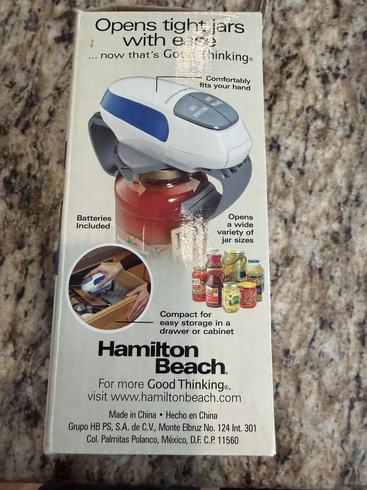 Hamilton Beach Open Ease Automatic Jar Opener 76801 Working Condition Tested