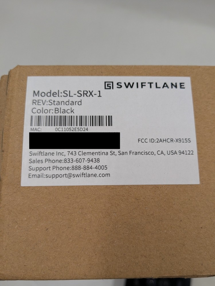 Swiftlane SwiftReader X Video Intercom and Access (SL-SRX-1) - Black
