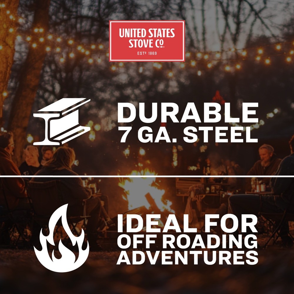 US Stove Triangular Firepit, Large