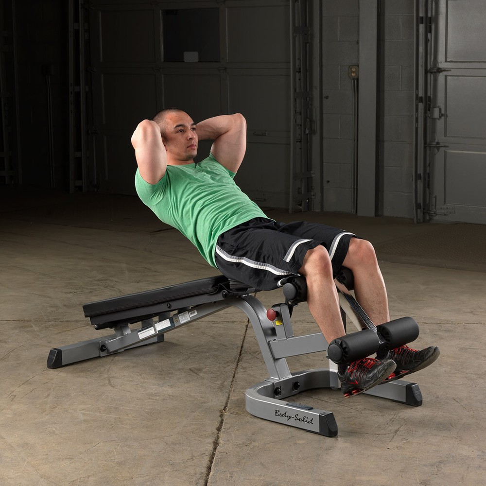 Body-Solid Heavy Duty Flat-Incline-Decline Bench GFID71B