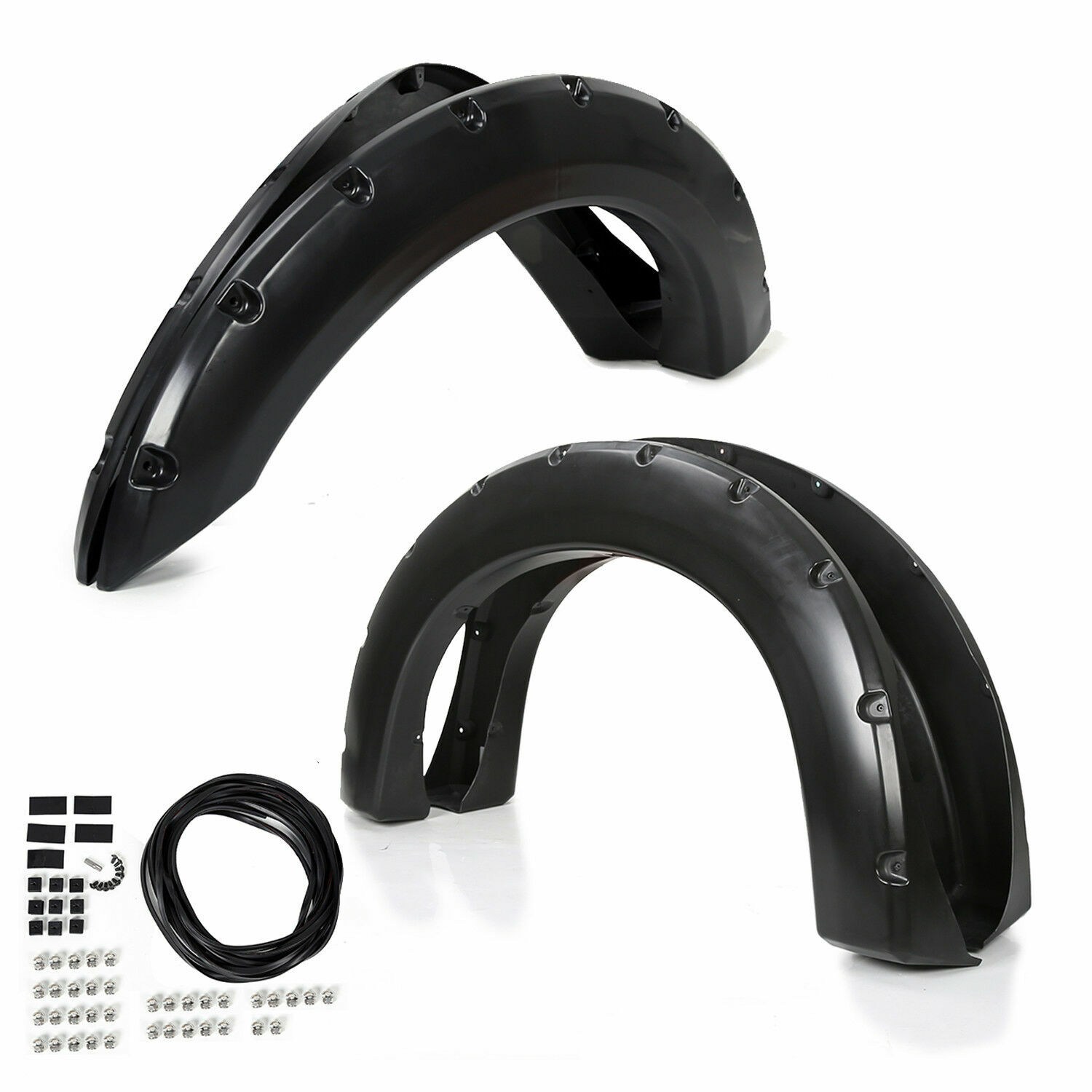 4x Fender Flares For 1999-2007 Ford F250 F350 SuperDuty Wheel Pocket Rivet Style