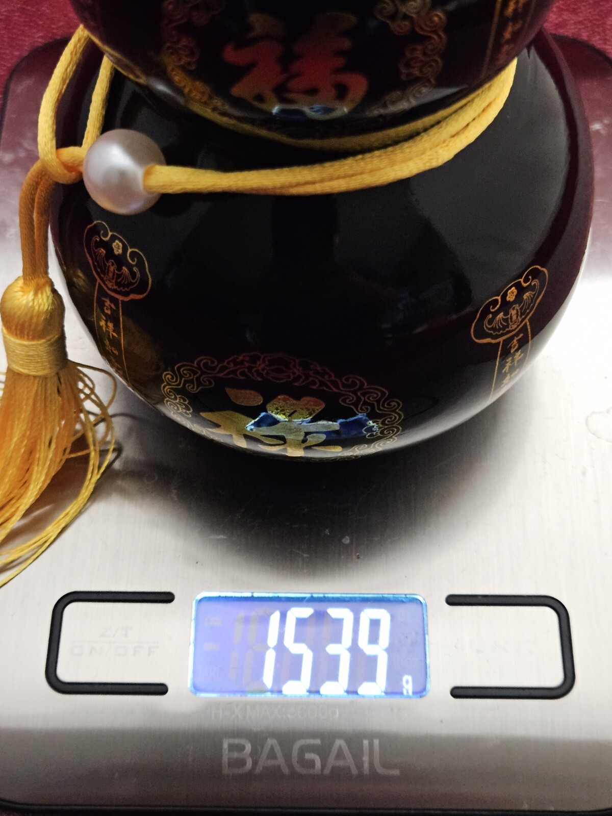 Natural Dark Jade Mount Taishan Gourd Feng Shui Good Luck Ornament Healing 3+LB