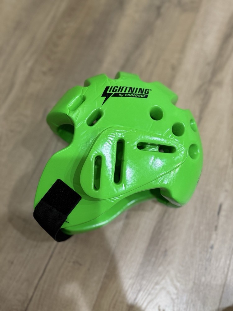 Pro Force Lightning Sparring Head Gear Green CHILD