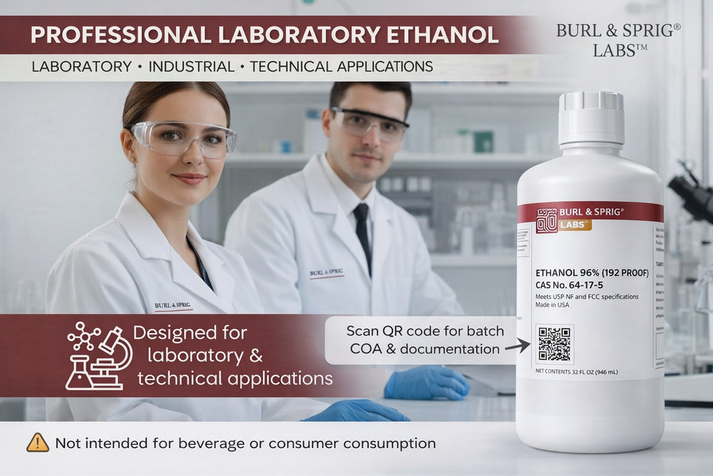 192 Proof Ethanol Solvent 96% High Purity Laboratory & Extraction Grade