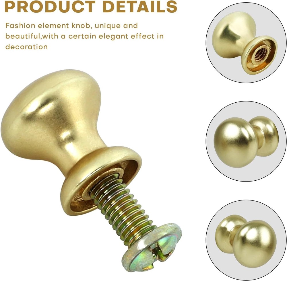 6pcs Small Drawer Knobs Gold Vanity Knob Round Mini Door Knobs for Jewelry Box 0