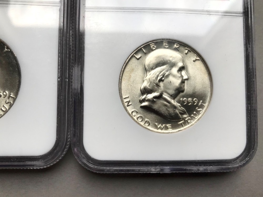 1959, 1959D Franklins NGC MS65