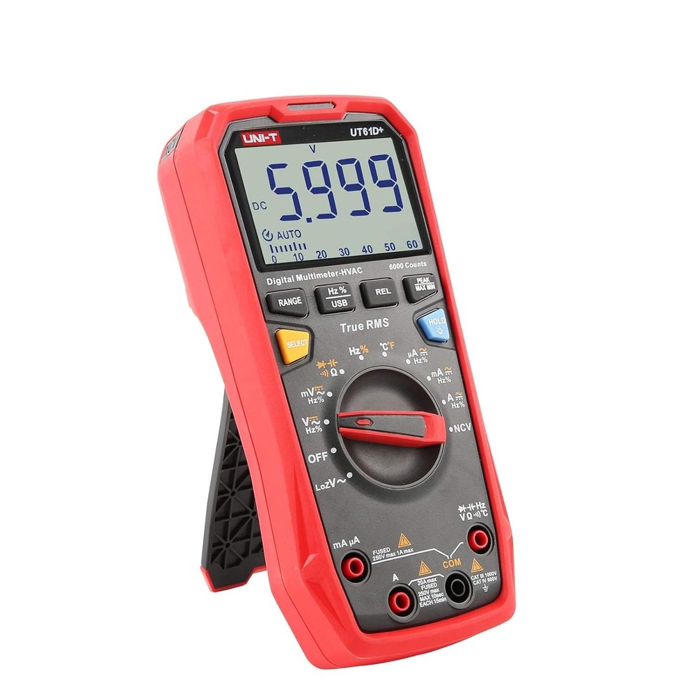 Digital Multimeter True RMS AC/DC Voltage Current Resistance Capacitance Tester