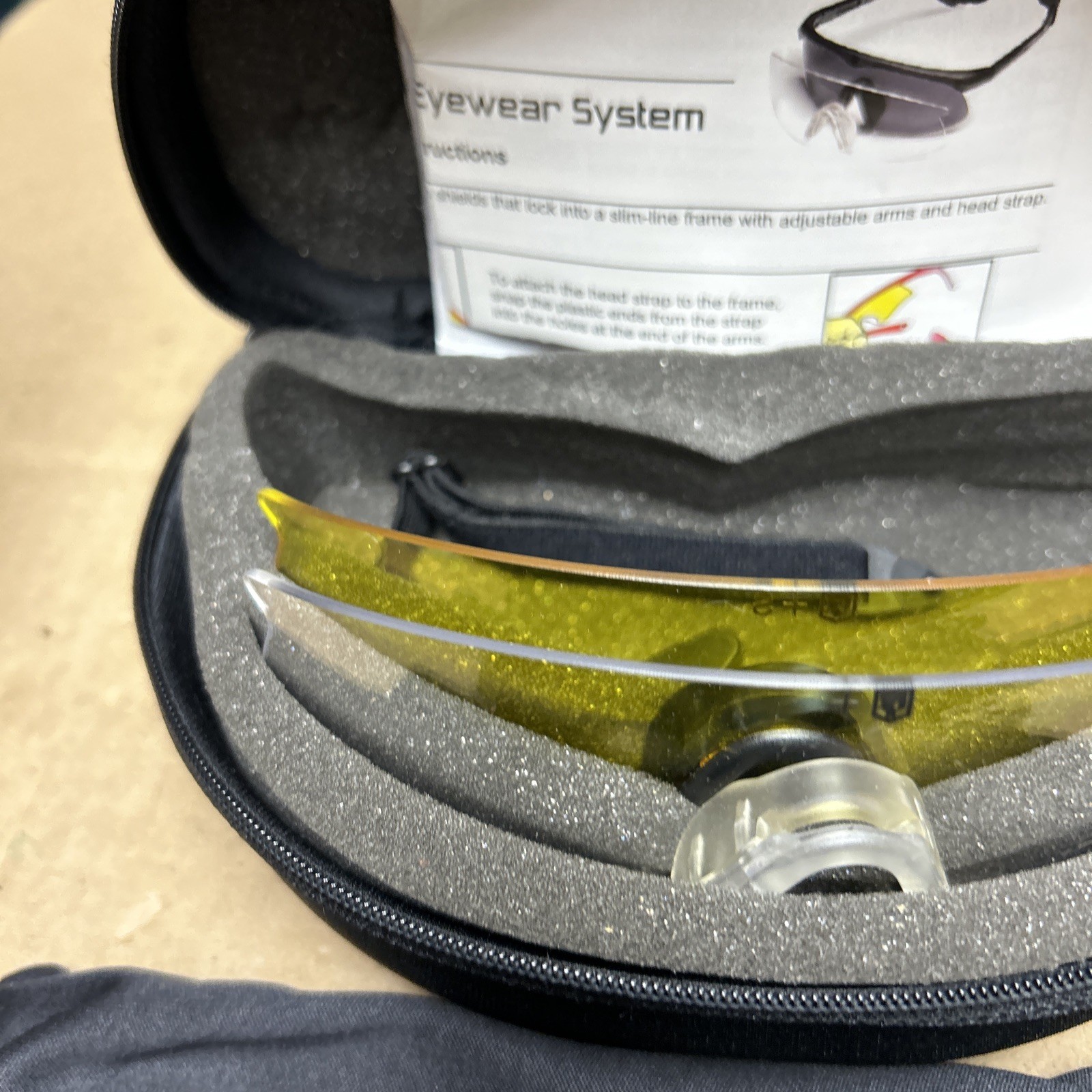 Revision Military Black Safety Glasses With Case And Lens ANSI Z 87 Impact