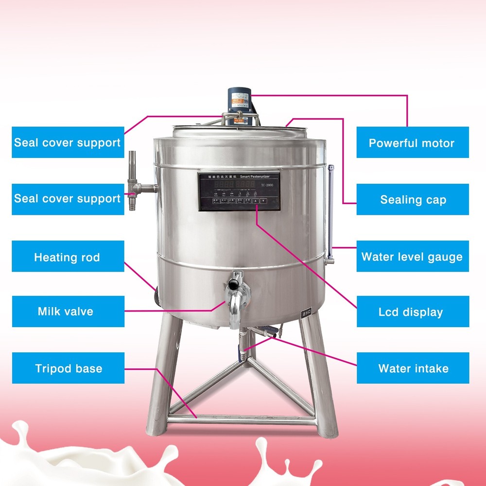 Kolice 200L Commercial Pasteurization Machine Pasteurizer for Milk Coffee Juice