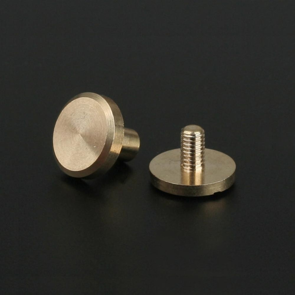 5/10Pcs Height 8mm Leather Craft Chicago Nail Brass Solid Rivets Stud Head C