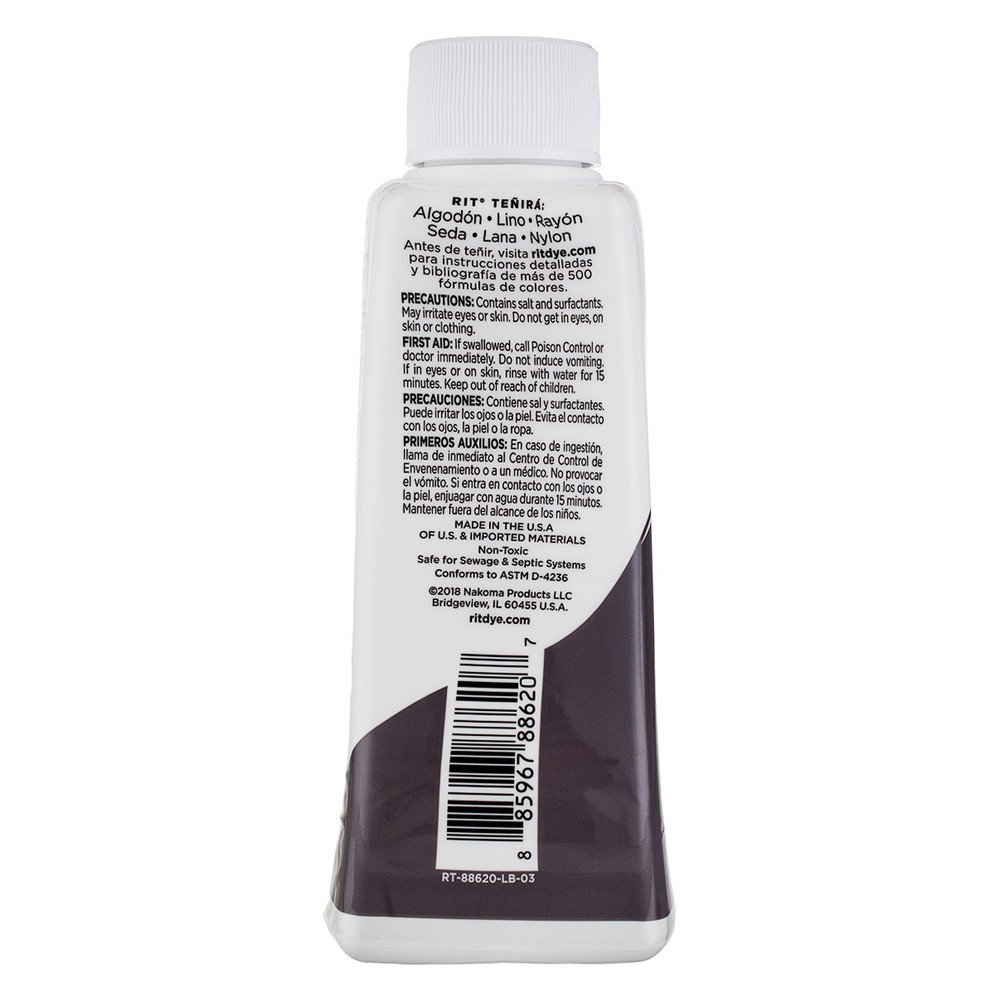 5 Pack Rit All Purpose Dye, Charcoal Grey, 8 fl oz