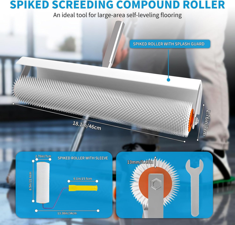 Complete Self Leveling Cement Tool Kit, Professional Epoxy Floor Kit Tools with