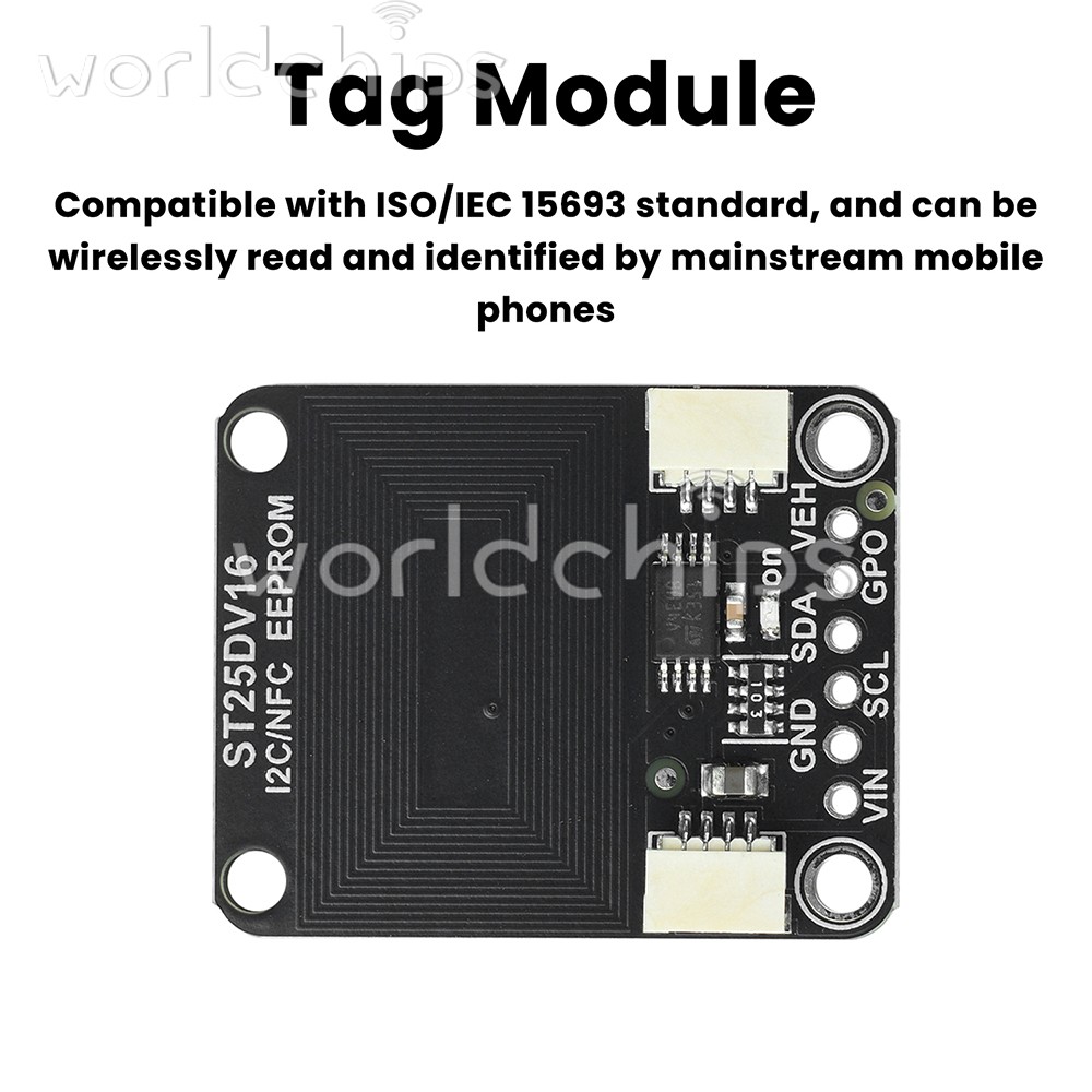 ST25DV16K I2C RFID Dynamic Tag Module Compatible with STEMMA QT/Qwiic Interface