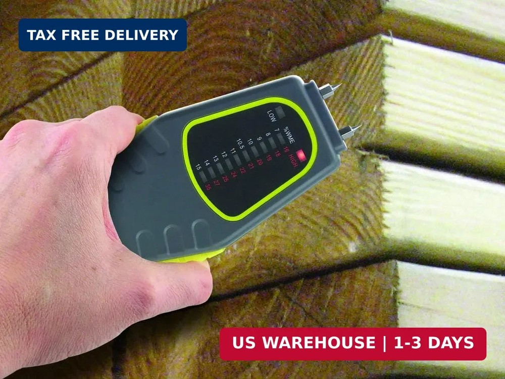 General Tools MM1E Moisture Meter, Pin Type, LED Bar Graph