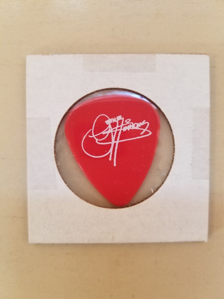 KISS Gene Simmons RARE Logo Signature Red White Print Thick Guitar Pick KOOL!