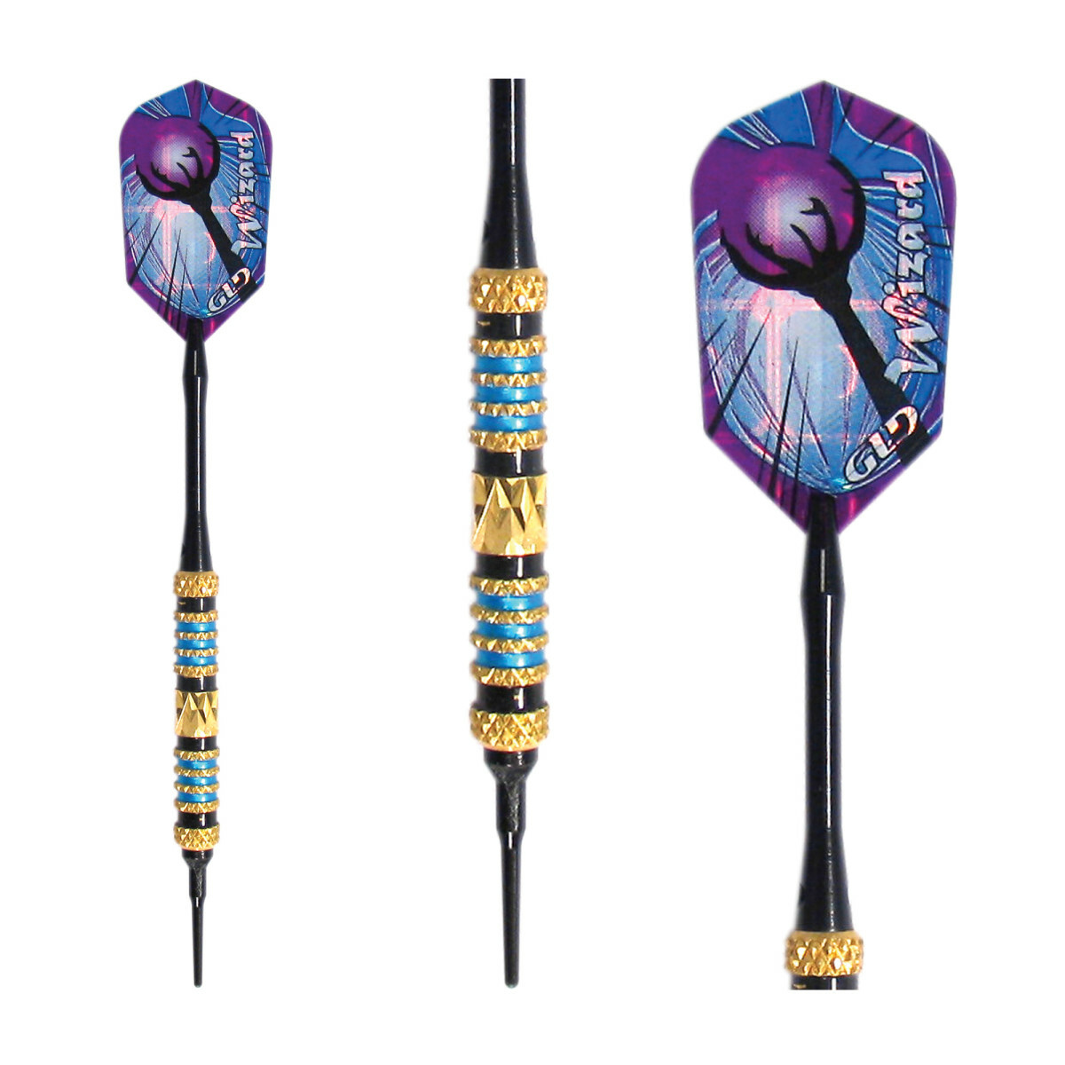 Viper Wizard Soft Tip Darts - Dartboard Game Accessory - Blue/Black - 18 Grams