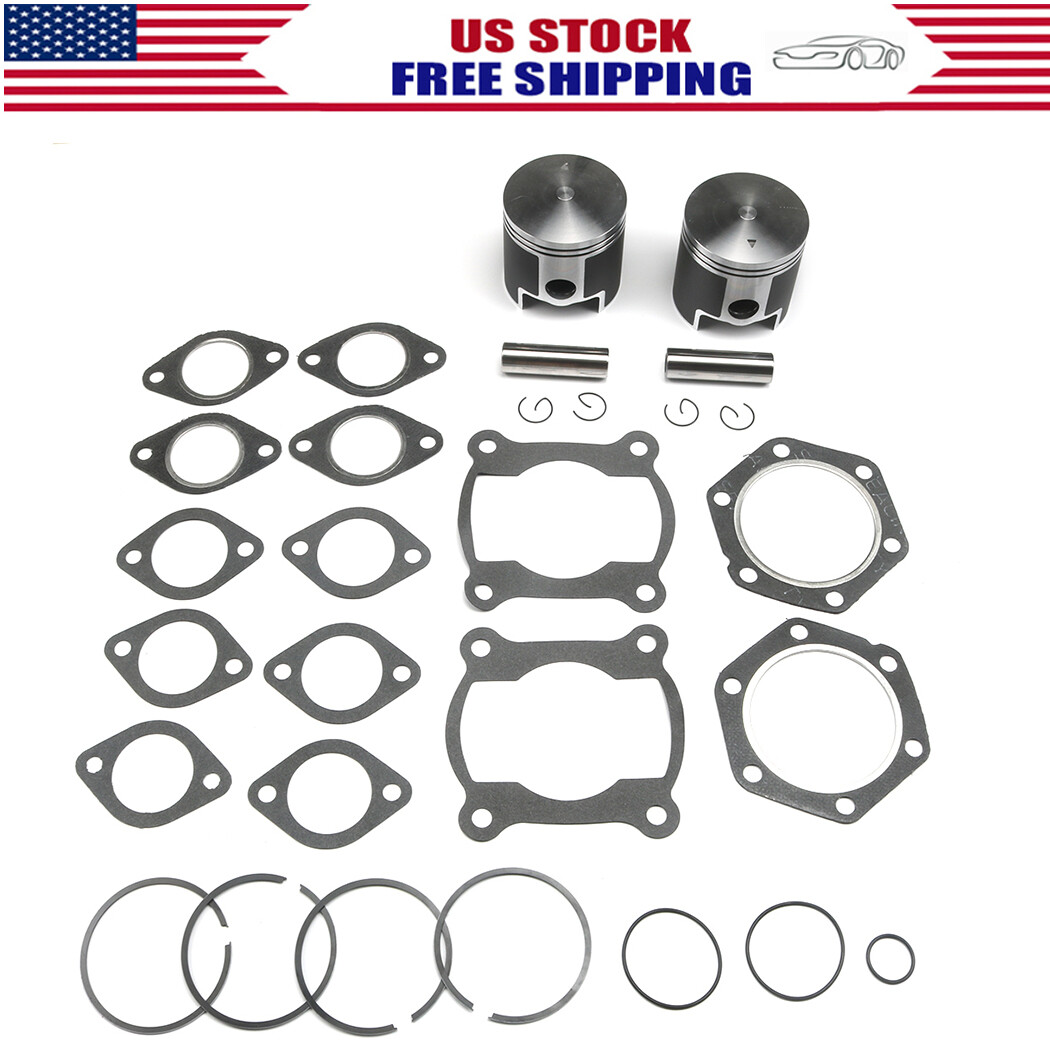 Pistons Top End Gasket Kit Std Bore 72mm For 1986-1999 Polaris Indy Trail 488
