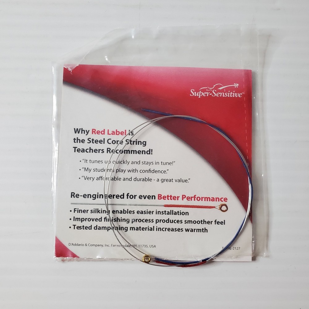 Red Label Violin A Single String 4/4 Size Medium Gauge Super Sensitive 2127