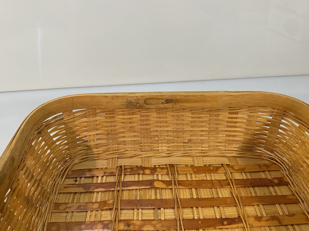 Rustic Farmhouse Rectangular Woven Bread/Serving Basket 14.75”x10.25”x2.5”