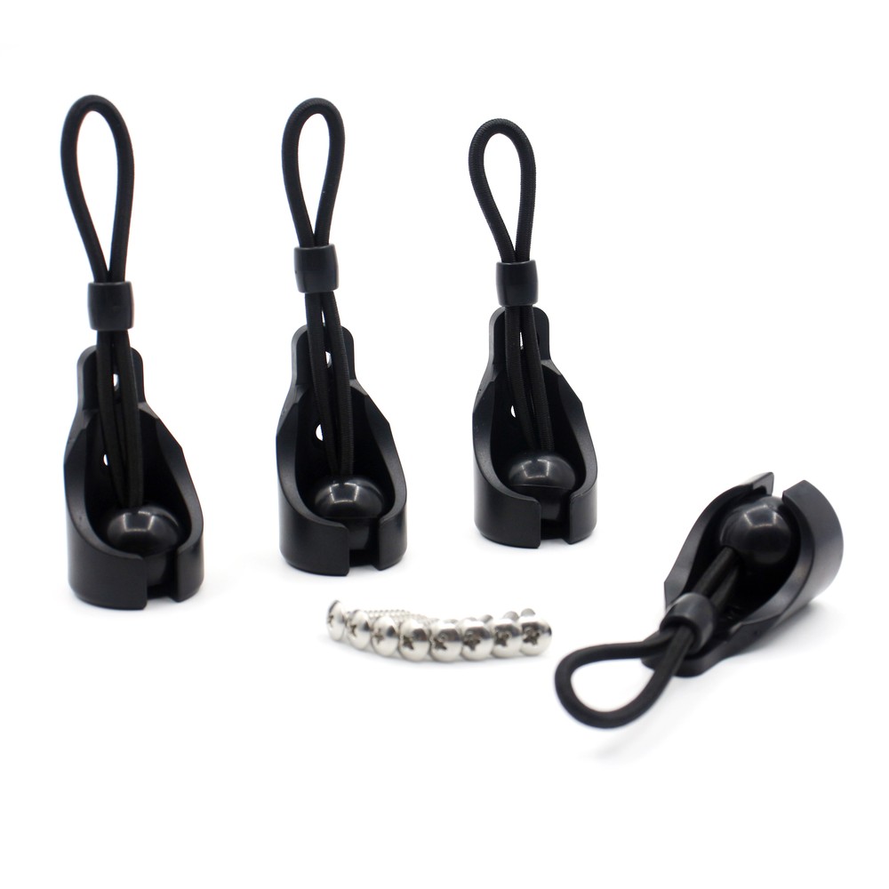 2 pack Exterior roller shade bungee tie downs with Circle receiver bungee cords