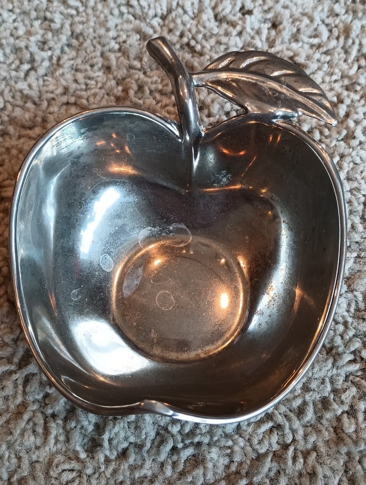 Silver Plated Apple Dish, Bowl Trinket Holder