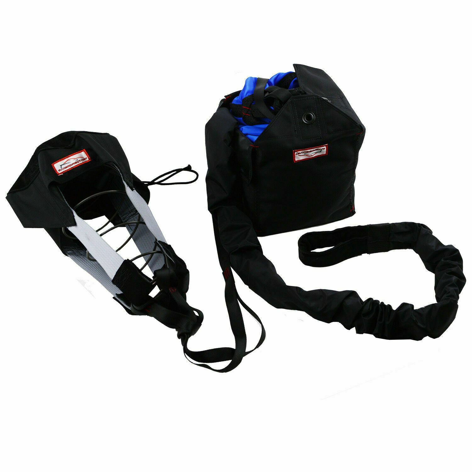 DRAG RACING 12' PARACHUTE SPRING LOADED DRAG SAFETY CHUTE BLUE RACERDIRECT