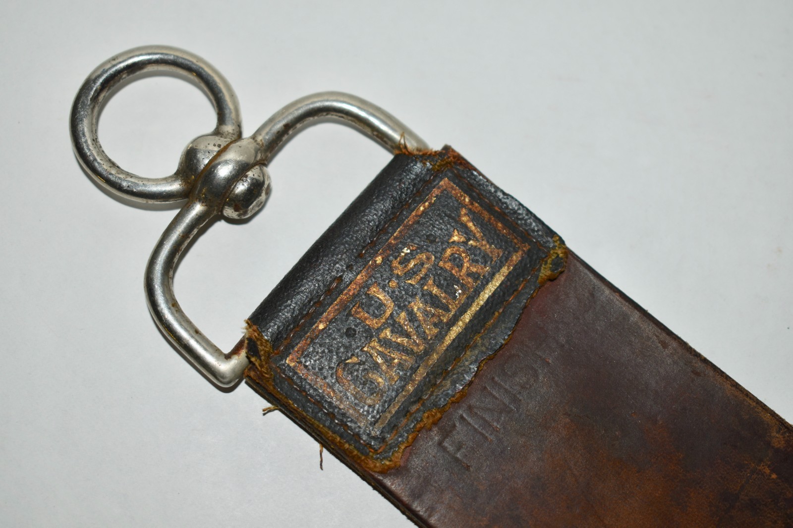 Antique U.S. CAVALRY WWI-era Gem Straight Razor LEATHER STROP Army & Navy 18.5"L