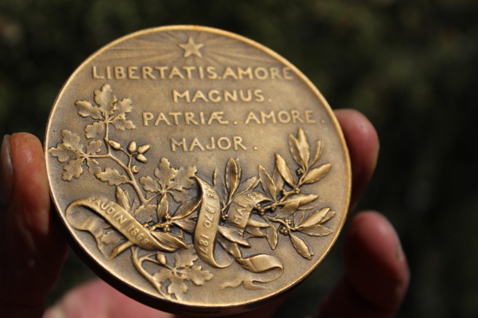 Art Medals Bronze LEON. GAMBETTA O. Roty - Beautiful FINE Condition