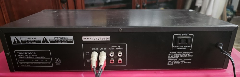 Technics SH-8046 Stereo Graphic Equalizer Touch Pad Computer Equalizer Vintage