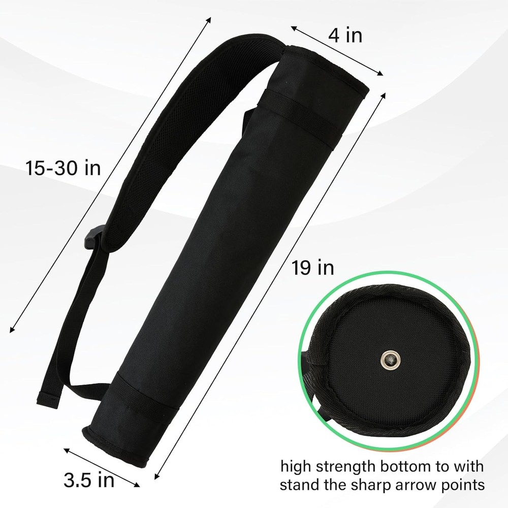 Archery Quiver - Adjustable Back & Hip Arrow Holder for Compound & Recurve Bows
