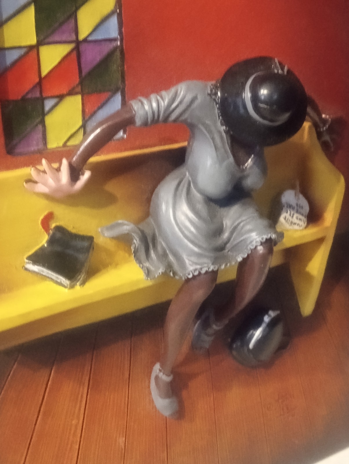 (3) Vintage Annie Lee CORN BREAD HOLY GHOST HAIR EXTESIONS CERAMIC WALL PLAQUES