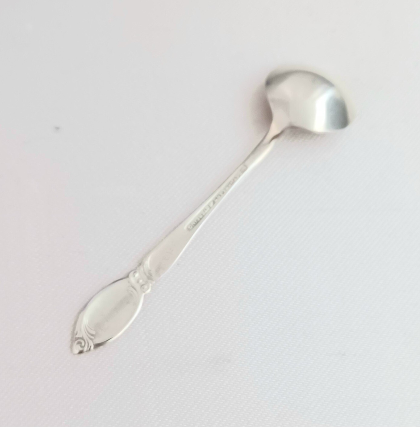 Enchanting Orchid by Westmorland Boxed Sterling Salt Spoon Set w/ Glass Cellars